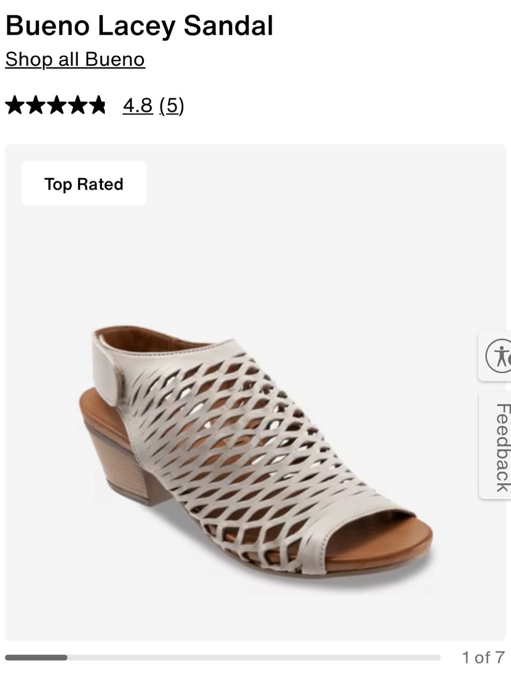 Bueno Lacey Open-Toe Woven Heel in Taupe